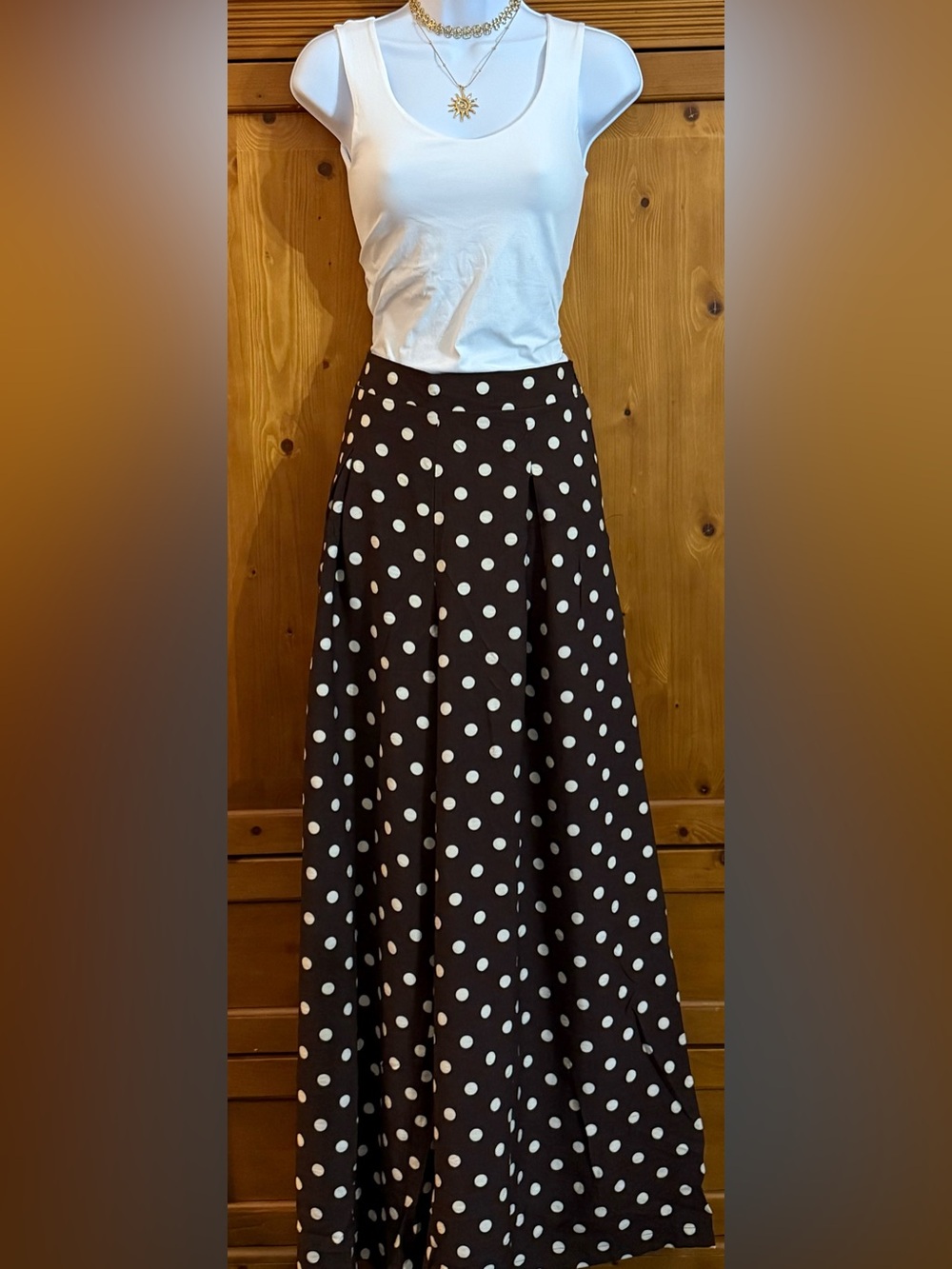 Women's Polka Dot Wide Leg Pants